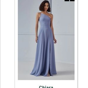 Amsale (style: Chiara) in color Ice Blue